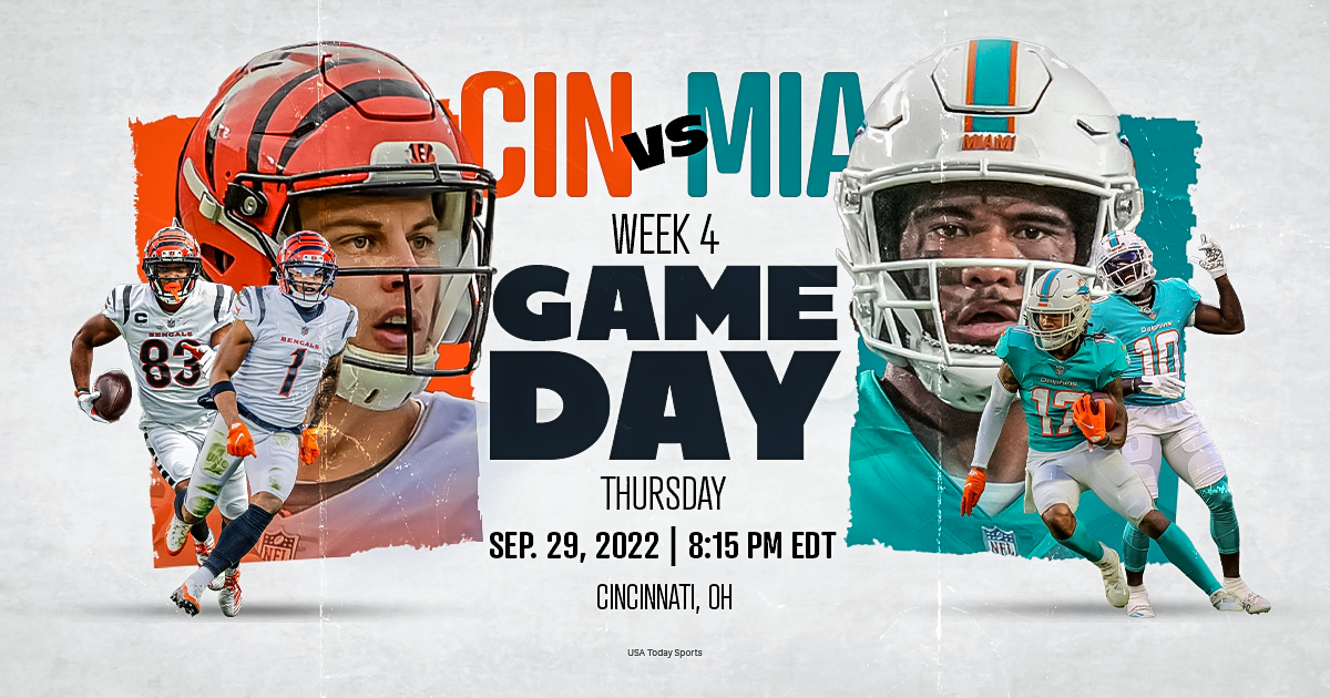 Miami Dolphins vs. Cincinnati Bengals, live stream, preview, TV channel, time, odds, how to watch TNF