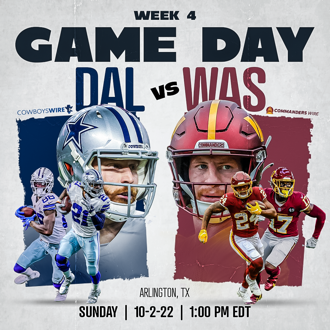 How to watch, live stream, listen to, wager on Cowboys-Commanders in Week 4