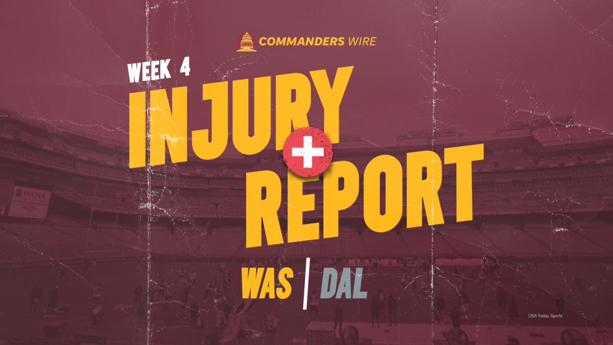 Final injury report for Commanders vs. Cowboys, Week 4