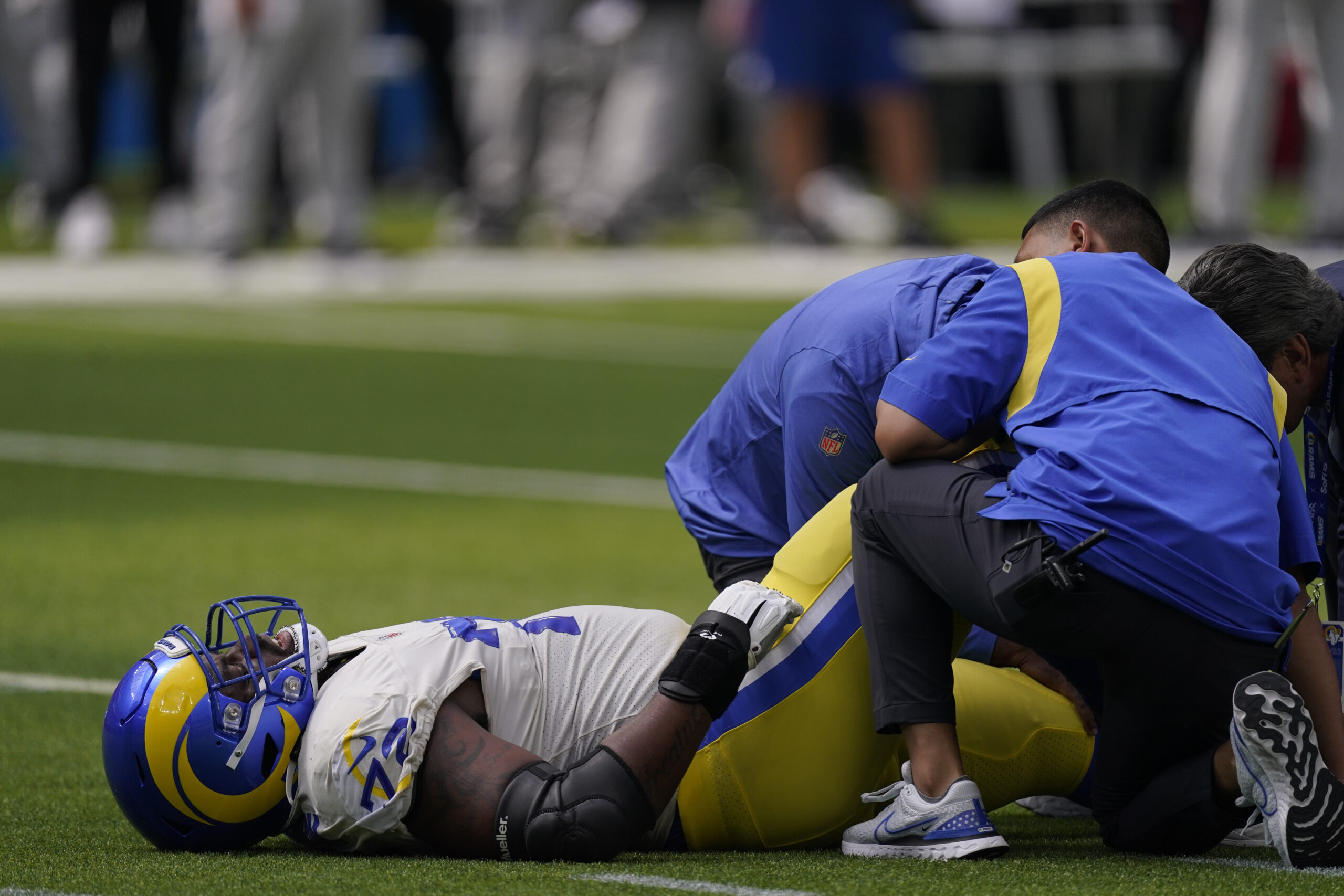 Rams OL Tremayne Anchrum Jr. out indefinitely after suffering fractured fibula