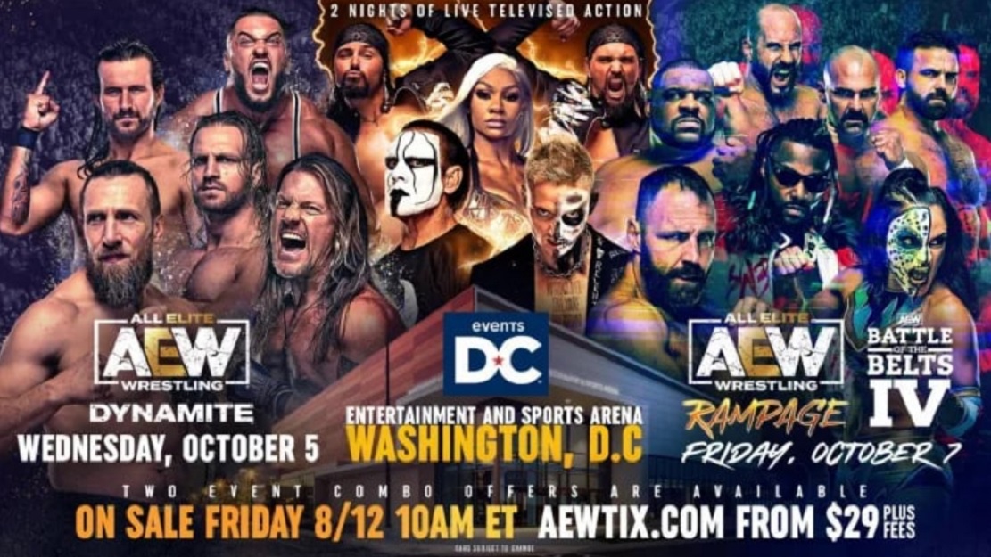AEW Battle of the Belts IV will air Friday, Oct. 7 after Rampage, avoiding Extreme Rules