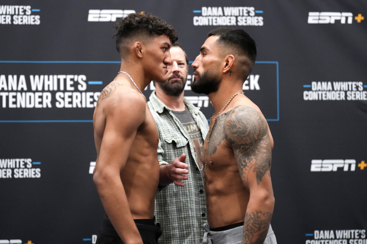 Dana White’s Contender Series 55 faceoff highlights video, photo gallery from Las Vegas