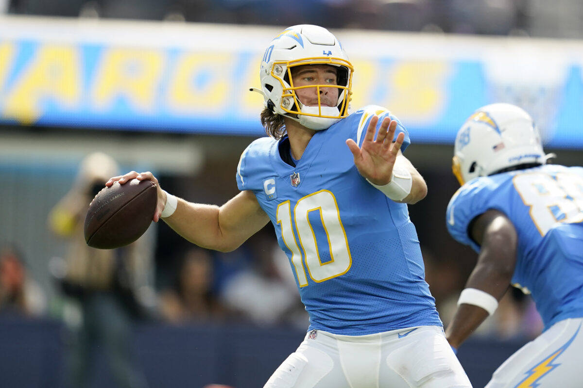 Watch Chargers QB Justin Herbert’s weekly eye-popping throw vs. Jaguars