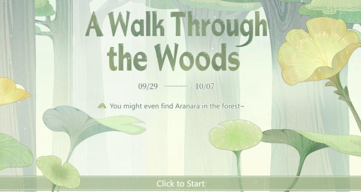 Genshin Impact web event: A Walk Through the Woods guide