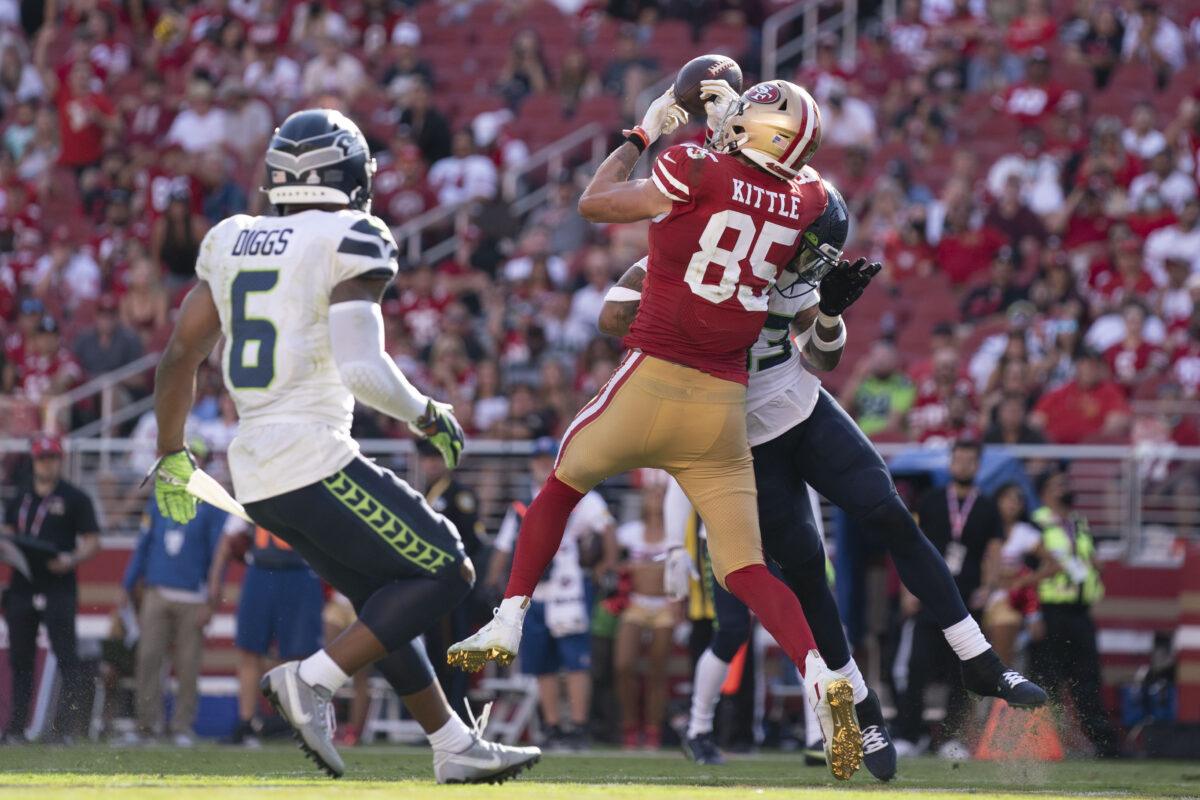 Seahawks, 49ers inactives: TE George Kittle ruled out for Week 2 matchup