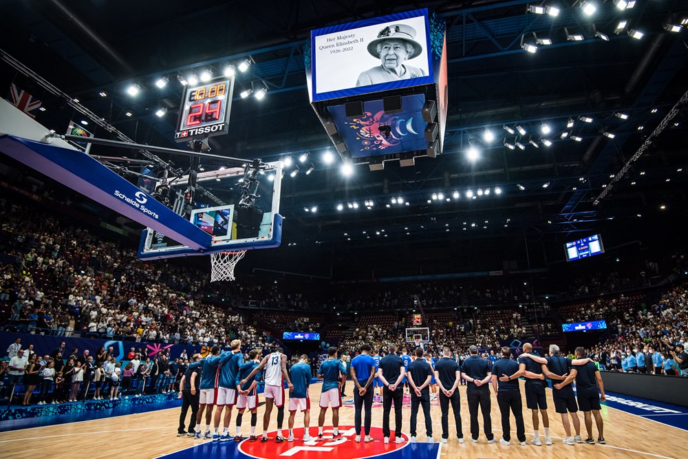Great Britain observes moment of silence to honor Queen Elizabeth II before EuroBasket match