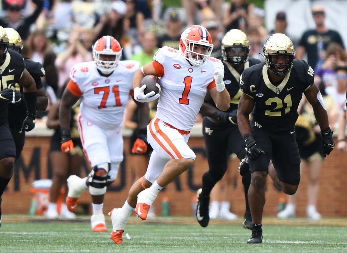 Clemson takes halftime lead at Wake Forest