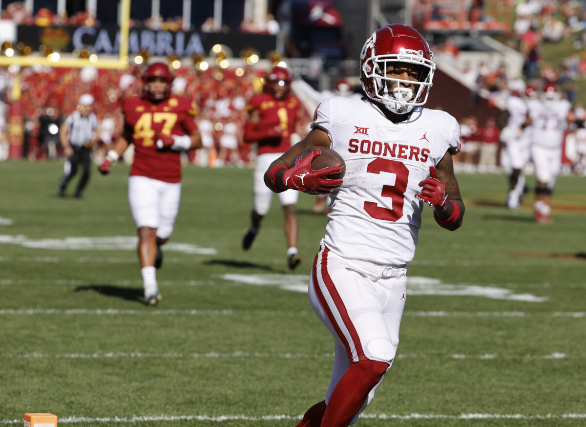 Jalil Farooq continues his ascension as he leads Oklahoma in receiving vs Iowa State