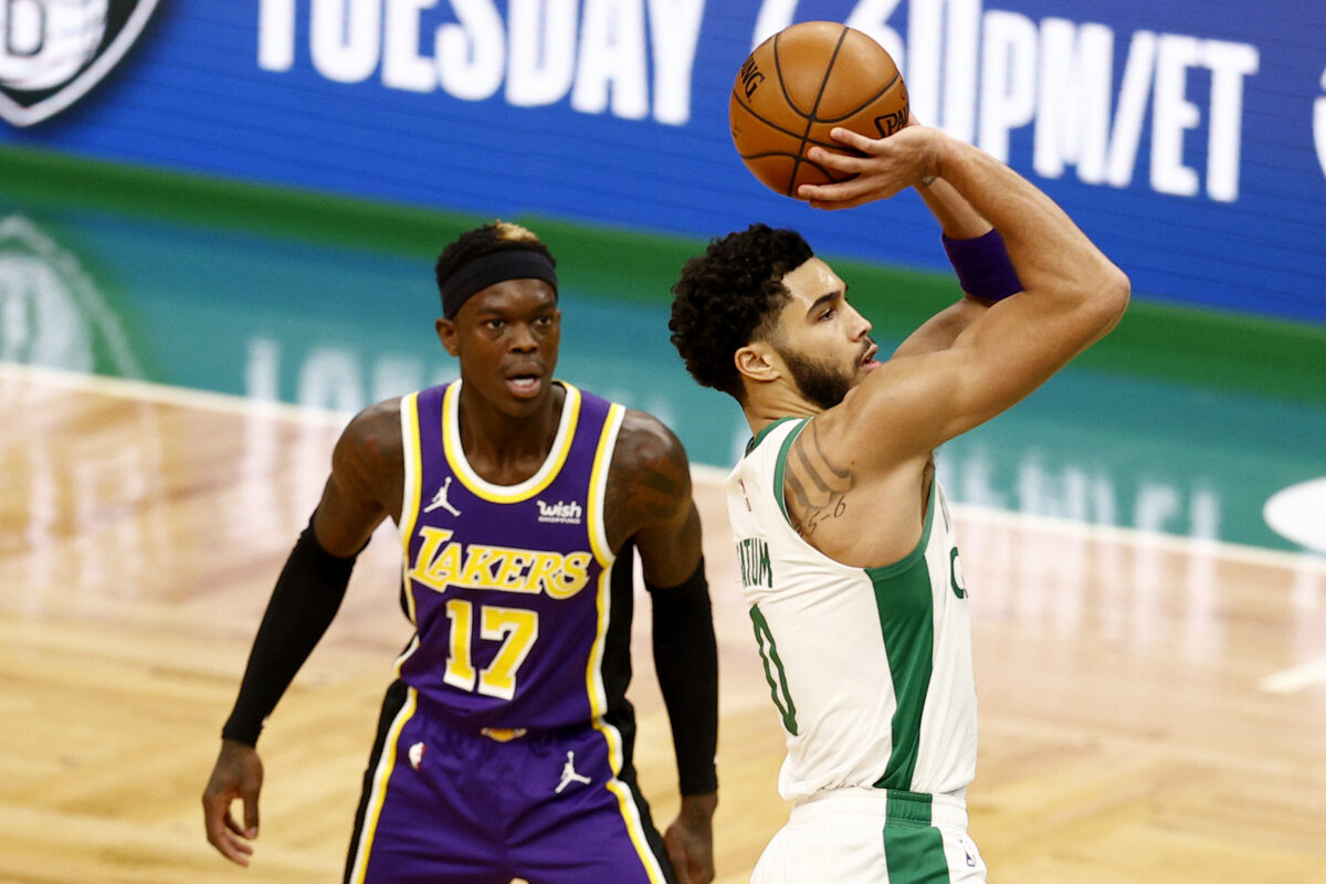 Dennis Schröder now has tattoos of both the Lakers and Celtics logos, apparently, and that’s totally okay