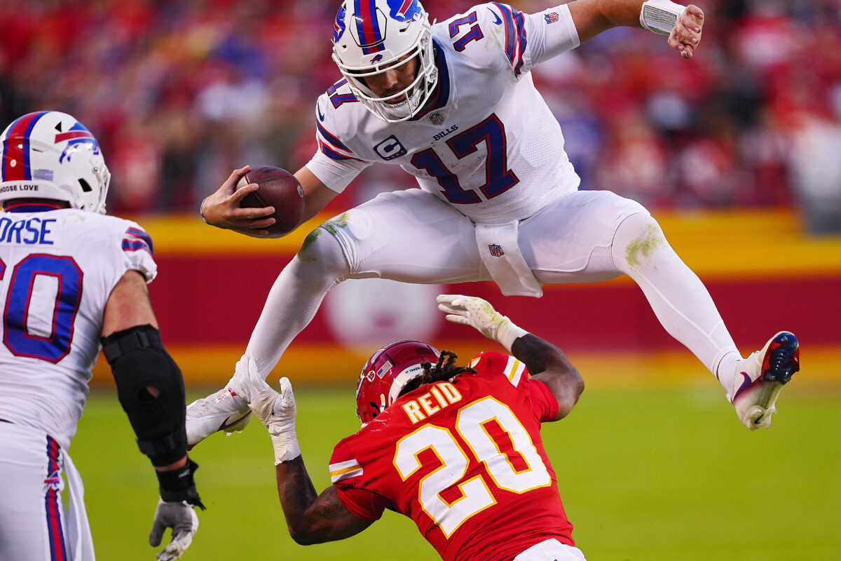 Josh Allen had a bruise on his butt after jumping over defender (video)
