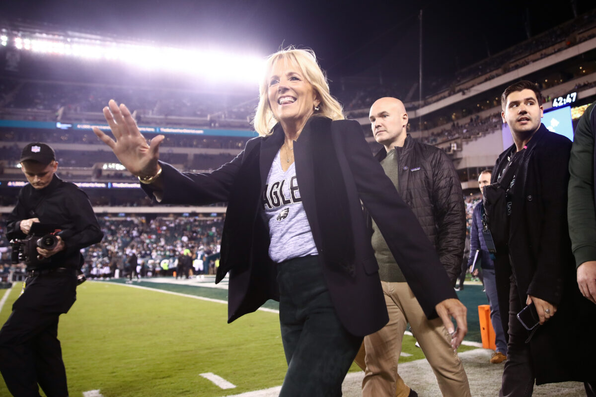 First Lady Dr. Jill Biden joins cancer survivors to sing ‘Fly Eagles Fly’
