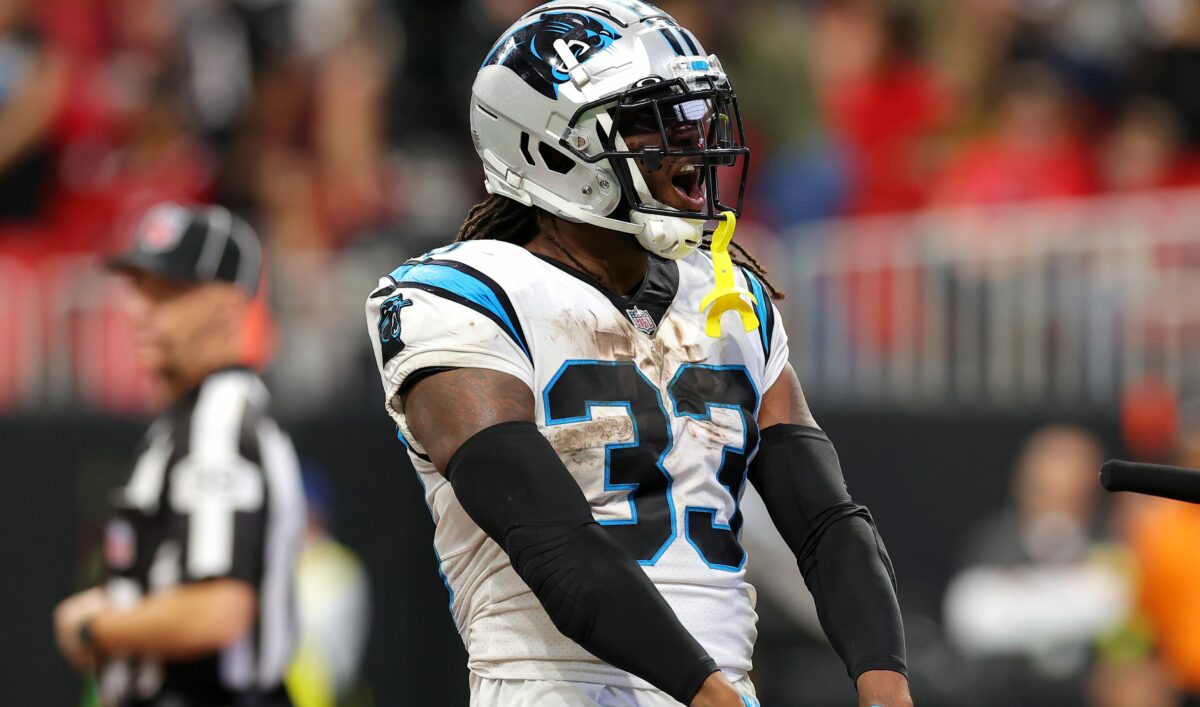 WATCH: Panthers RB D’Onta Foreman scores 3 TDs in Week 8