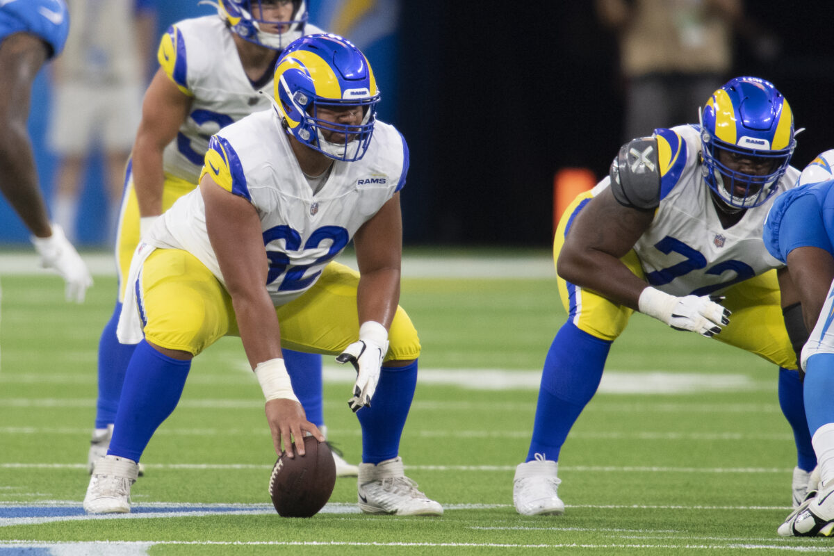 Rams waive OL Jeremiah Kolone