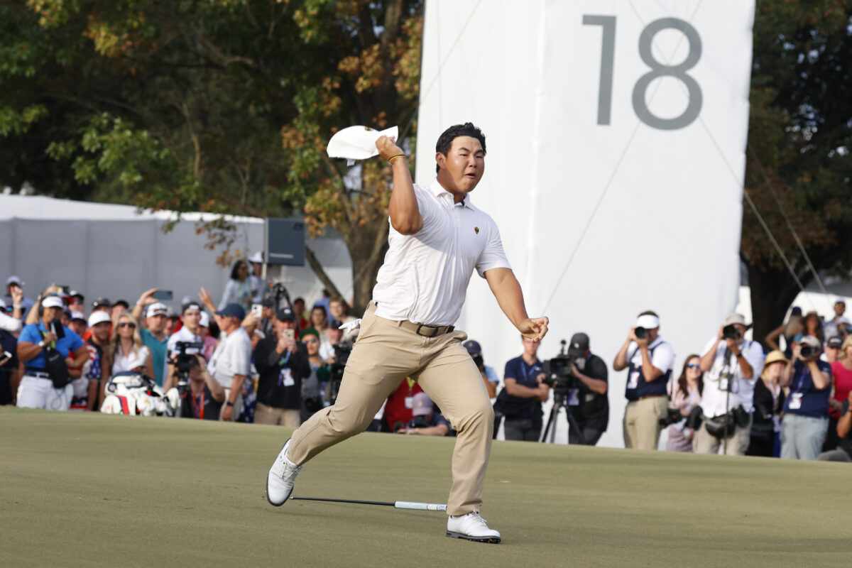 Two weeks after Presidents Cup, Tom Kim admits he still watches the video of his amazing putt