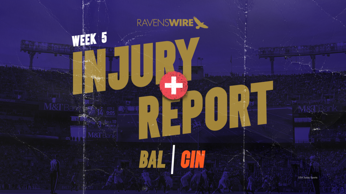 Ravens release second injury report for Week 5 matchup vs. Bengals