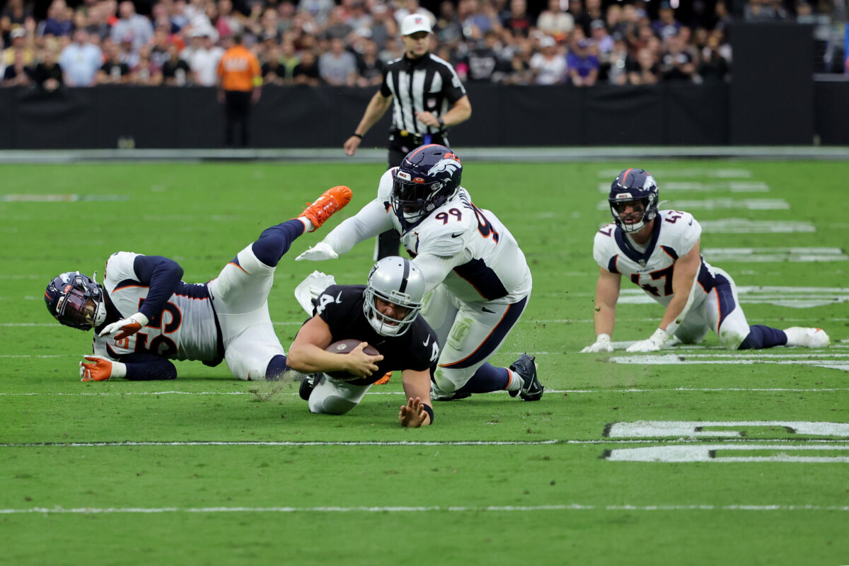 Broncos lose to Raiders 32-23, fall to 2-2