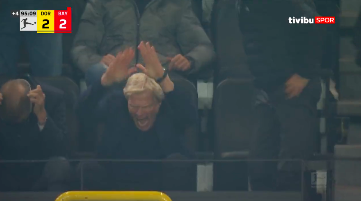 Oliver Kahn hace berrinche viral tras empate del Borussia al Bayern