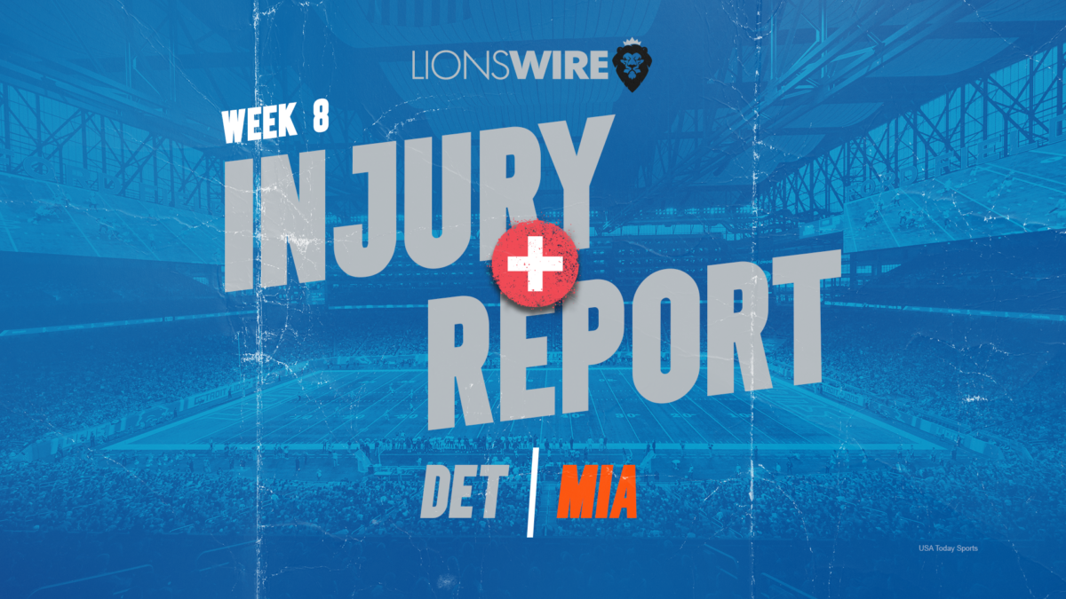 Lions final injury report for Week 8: 6 players ruled out vs. Dolphins