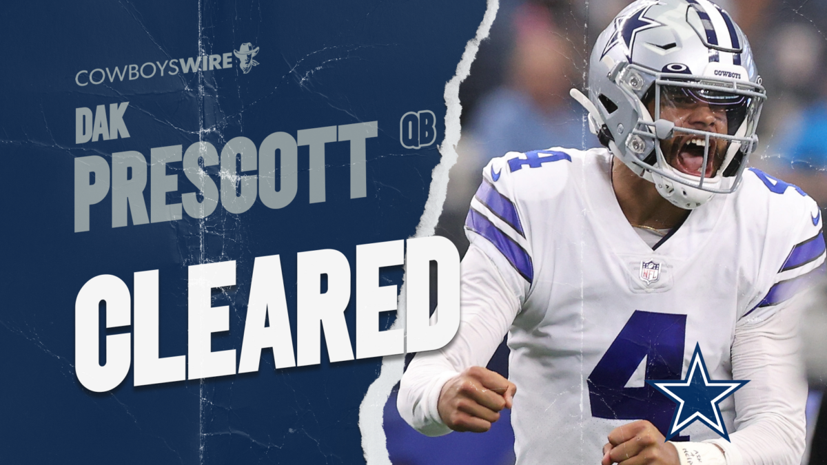 Prescott runs with 1s, Cowboys-Lions initial Week 7 injury report released