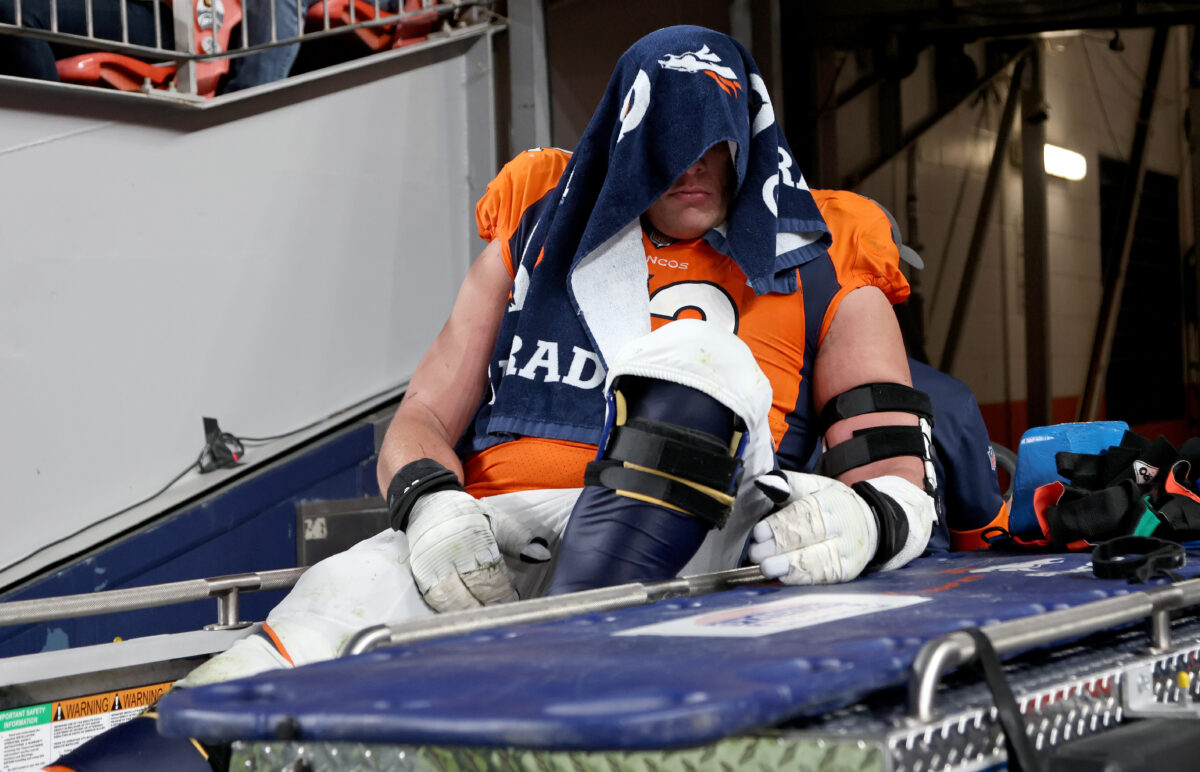 Report: Broncos LT Garett Bolles broke his leg against Colts