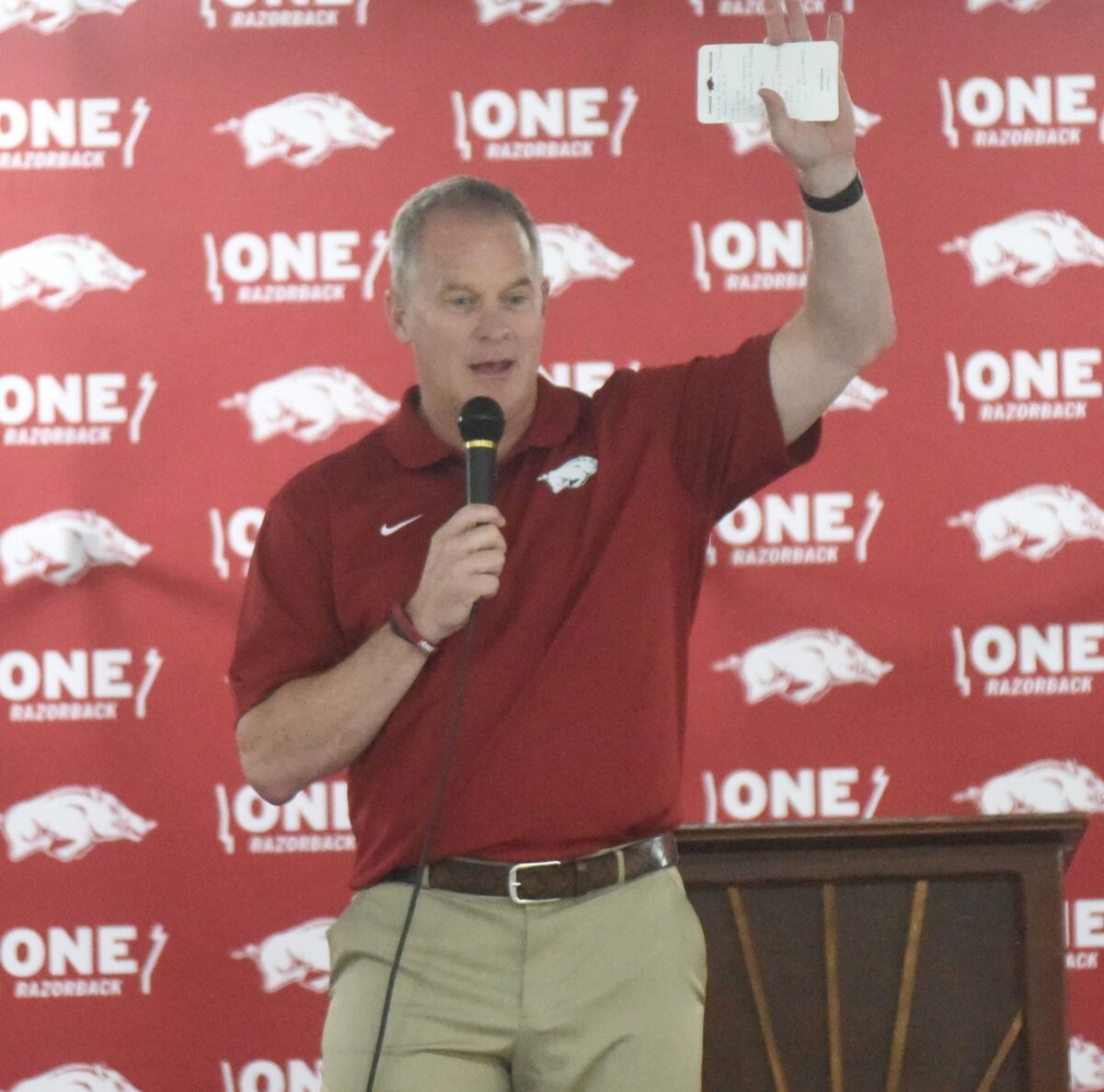 What’s the matter with Arkansas’ football program? “Nothing,” AD says