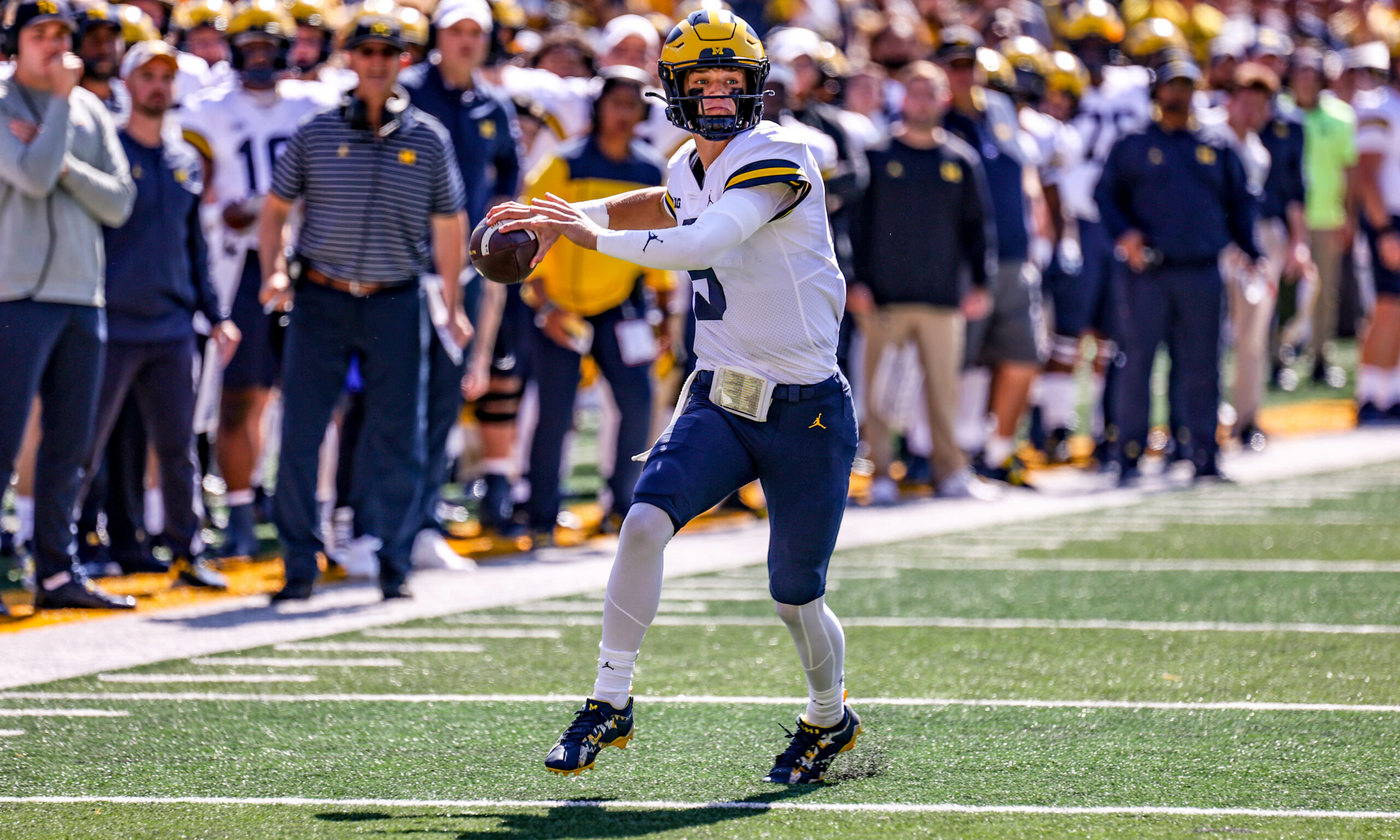 What was the plan for Michigan football QB J.J. McCarthy vs. Iowa? Rein him in or let him make plays?