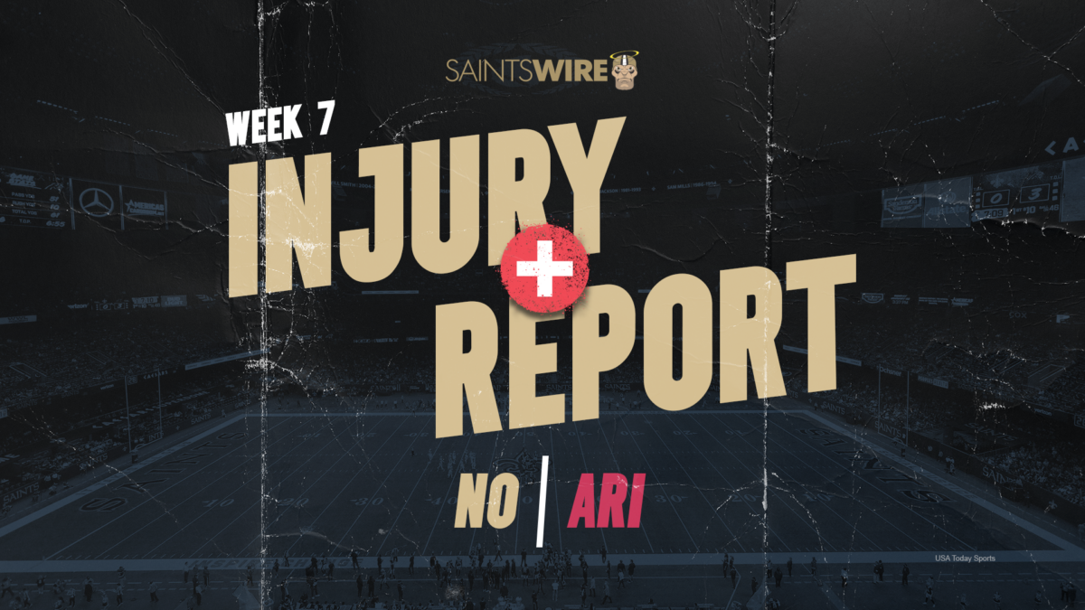 4 Saints players questionable, 5 ruled out on final injury report vs. Cardinals