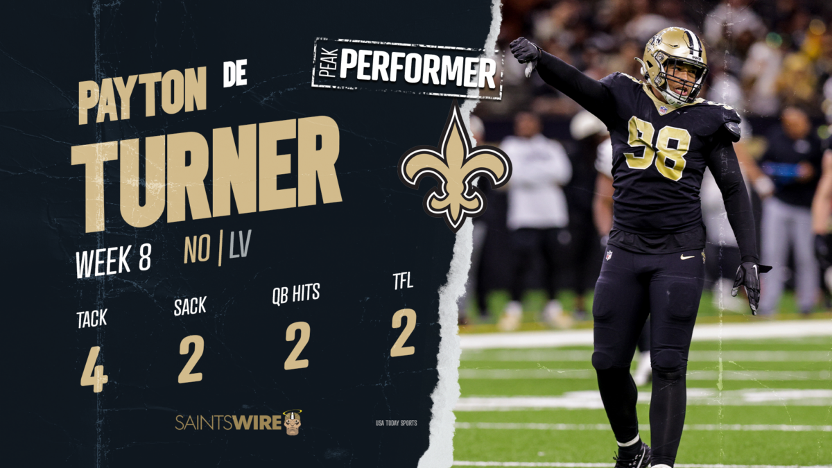 Second-year Saints DE Payton Turner had the best game of his career vs. Raiders