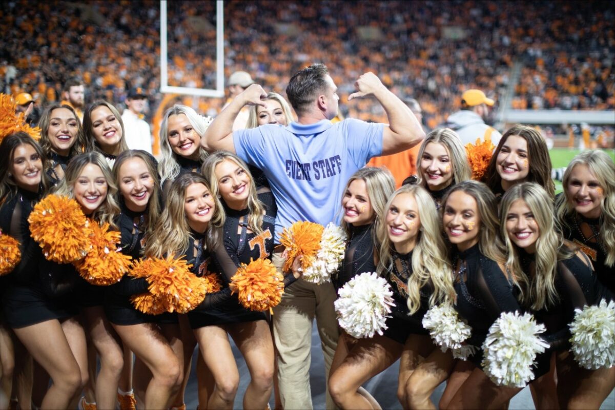 Tennessee’s dance team shocked the crowd with a surprise addition to its routine