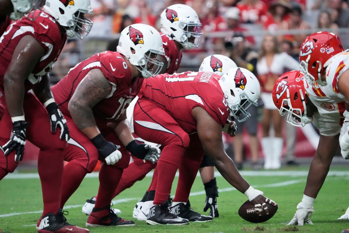 Cardinals’ Rodney Hudson unlikely to play vs. Eagles