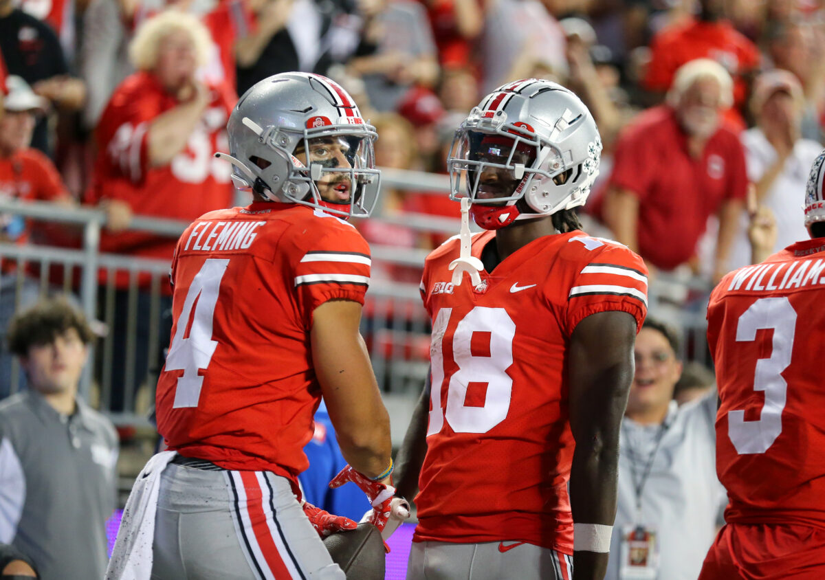 Watch Marvin Harrison Jr gets Ohio State on the board with a spectacular catch