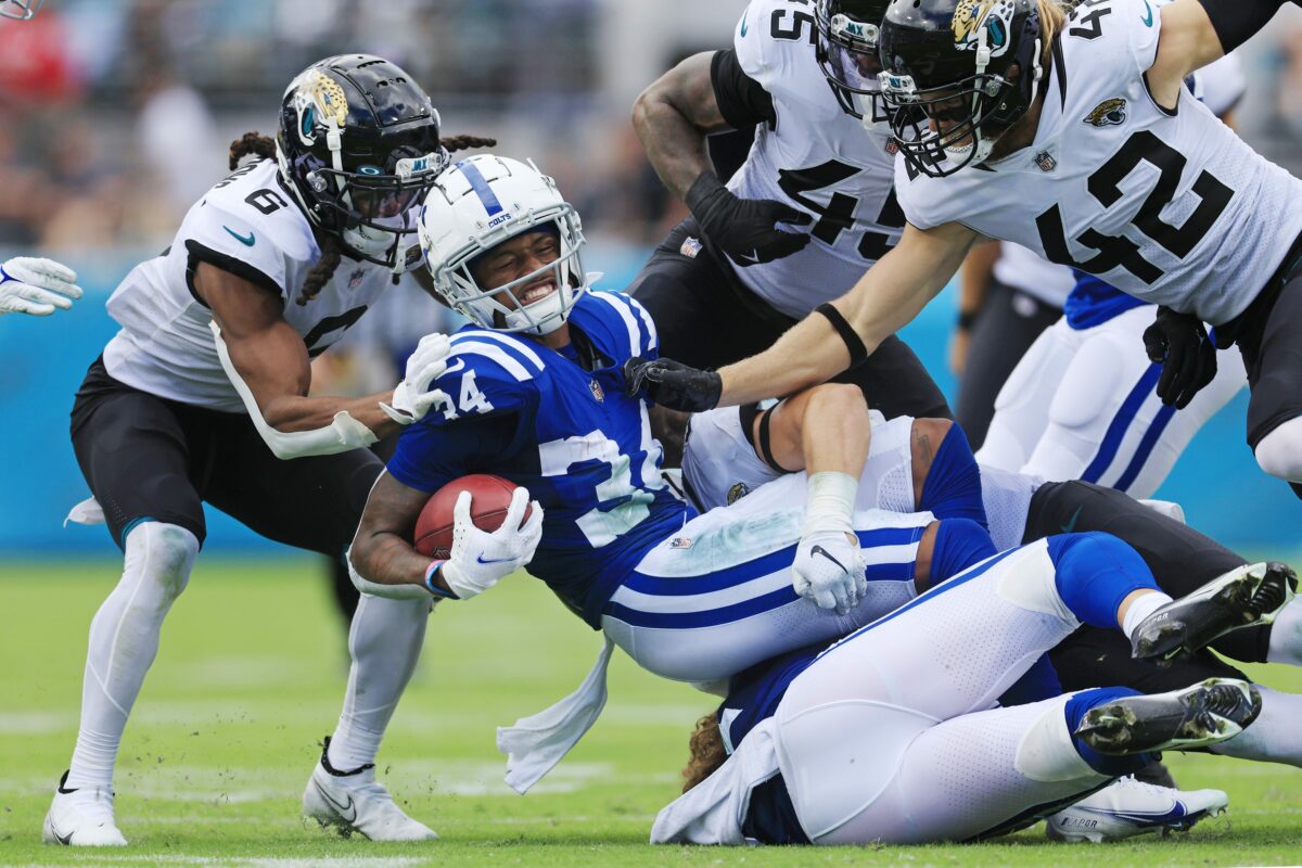 Jaguars open as slight underdog vs. Colts in Week 6