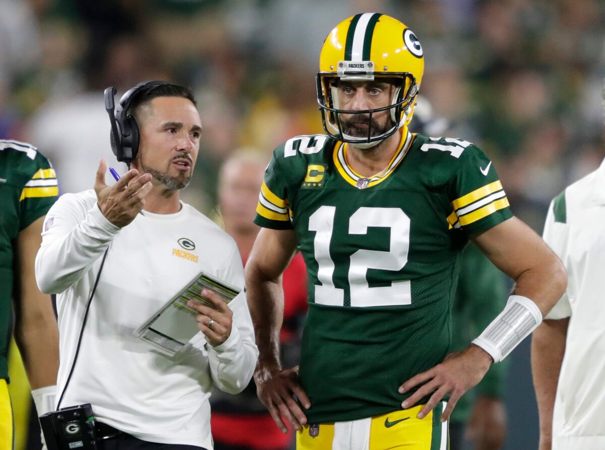 Matt LaFleur addresses Aaron Rodgers’ comments on mental mistakes, cutting reps