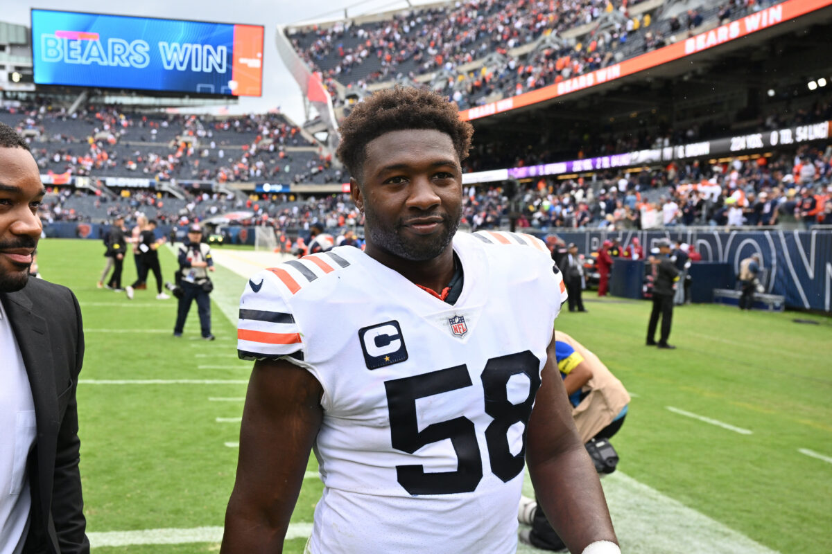 Full reported details of Ravens’ trade for Bears ILB Roquan Smith released