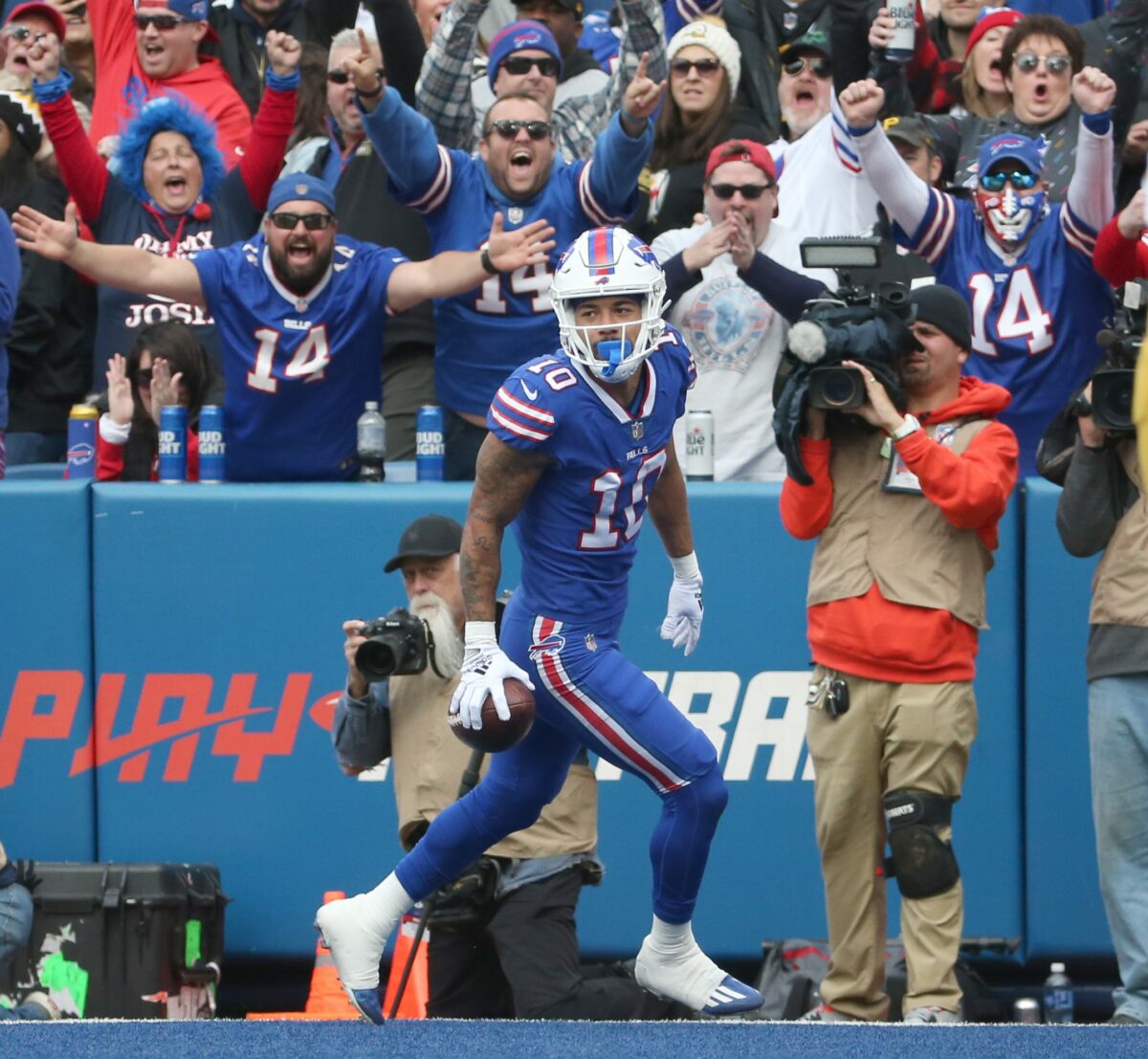 Bills rookies Khalil Shakir, James Cook score first NFL TDs: ‘Just took off’