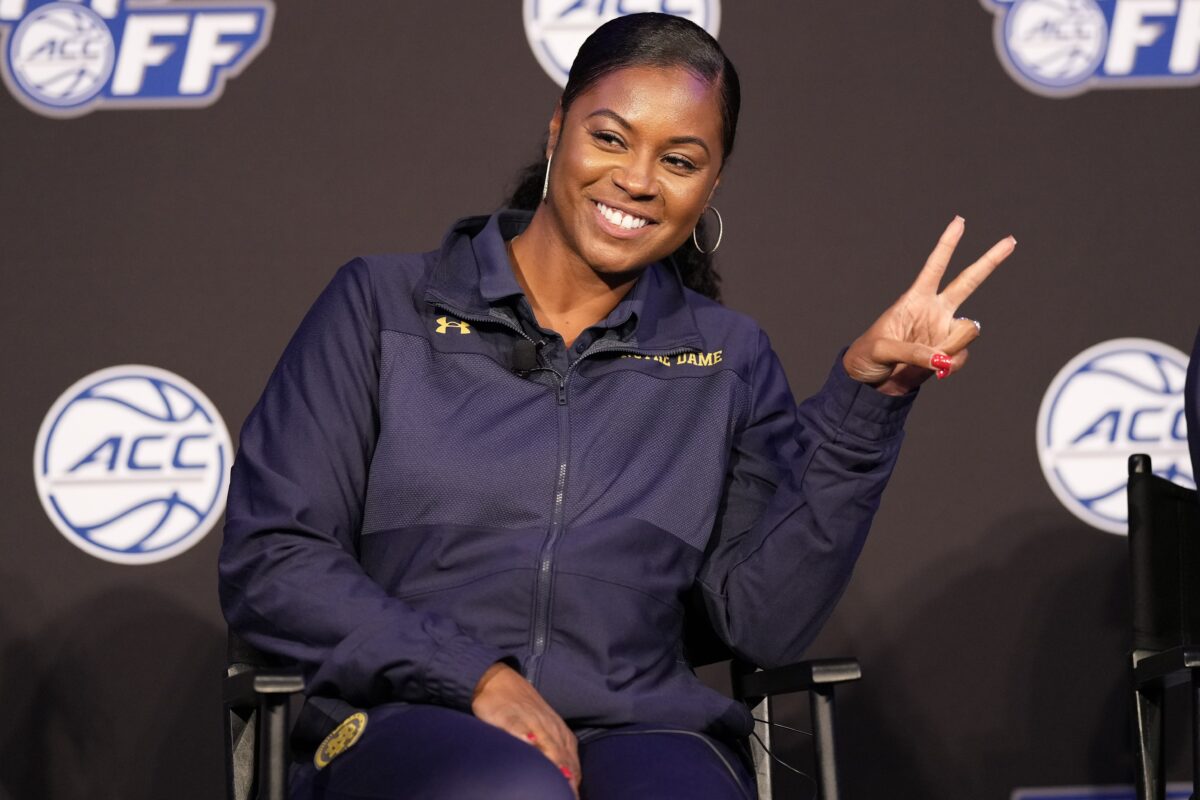 Notre Dame coach Niele Ivey speaks at ACC media day