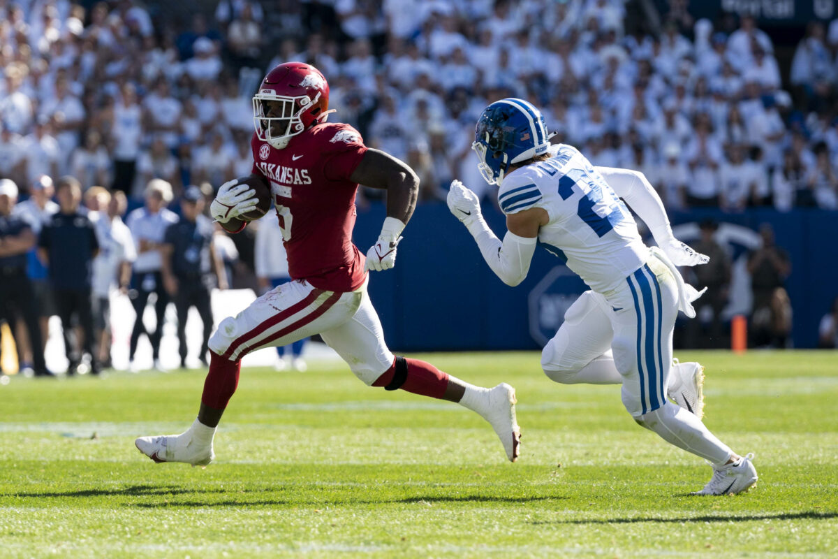 Not fumbling that one! Rocket Sanders goes 68 yards on BYU defense