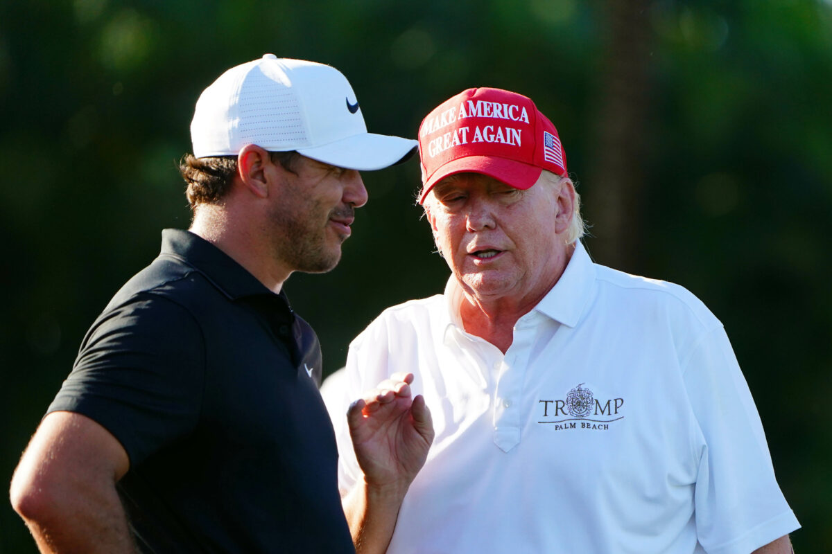 Photos: Former President Donald Trump plays pro-am at LIV Golf Miami season finale
