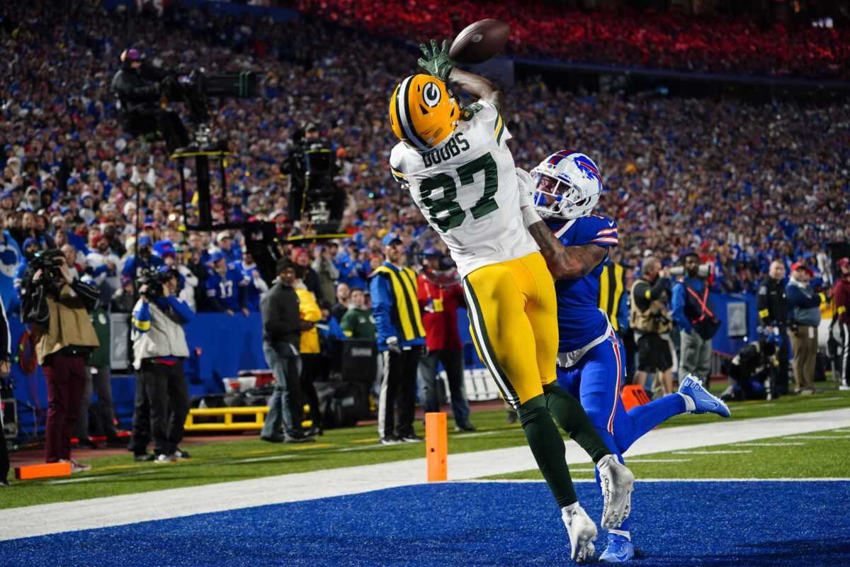 Packers rookie Romeo Doubs makes incredible TD catch vs. Bills