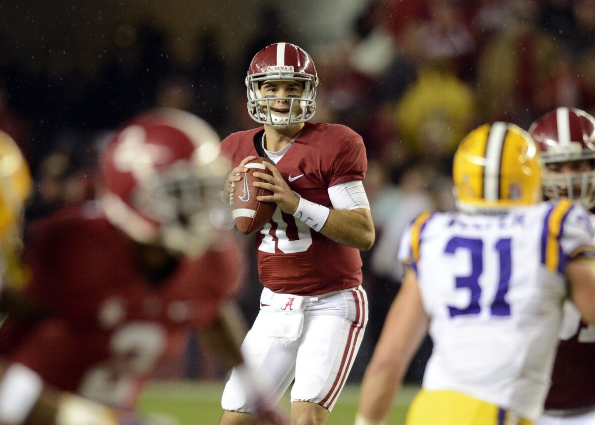 Former Alabama QB, A.J. McCarron, working out with the New York Giants