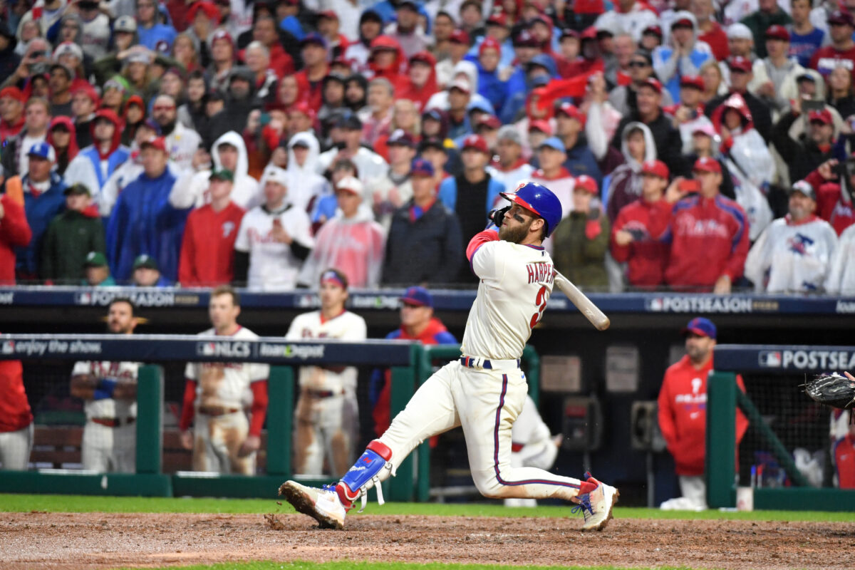Someone made a perfect ‘Moneyball’ version of Bryce Harper’s epic World Series berth-clinching home run