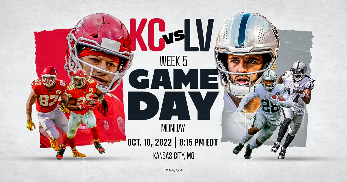 Las Vegas Raiders vs. Kansas City Chiefs, live stream, preview, TV channel, kickoff time, how to watch MNF