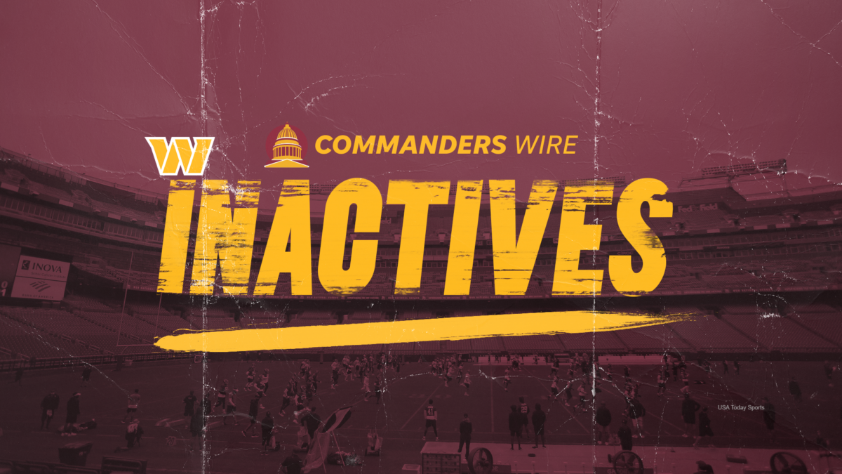 Commanders Week 6 inactives vs. Bears