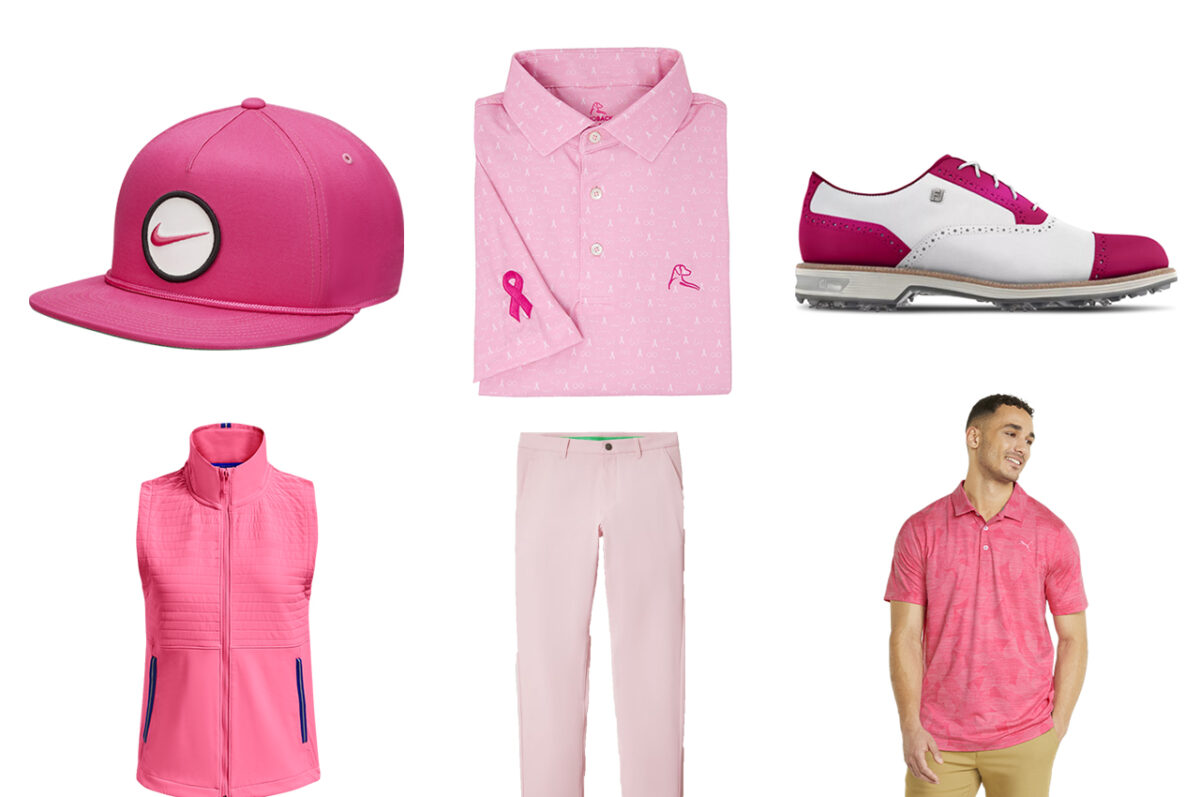 Pink golf apparel to honor Breast Cancer Awareness Month