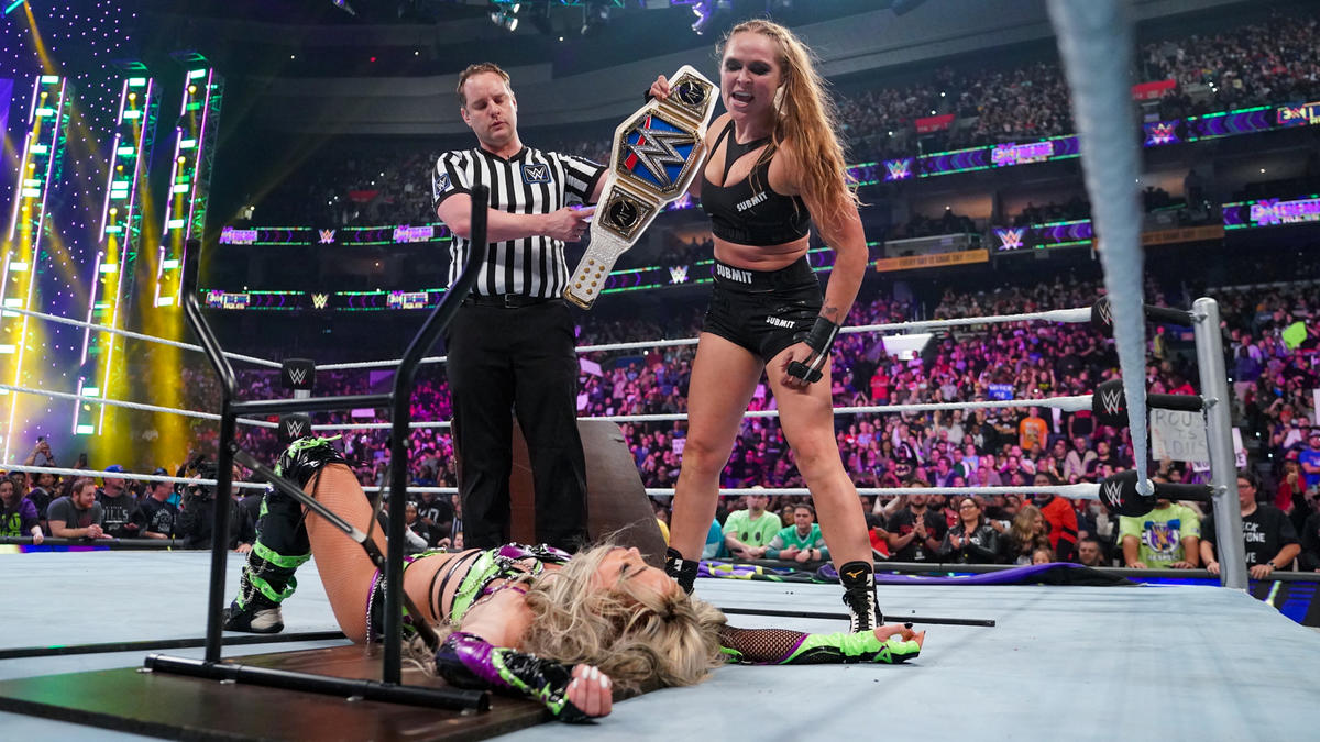 Ronda Rousey asked if the finish to her Extreme Rules match with Liv Morgan could be more, well, extreme