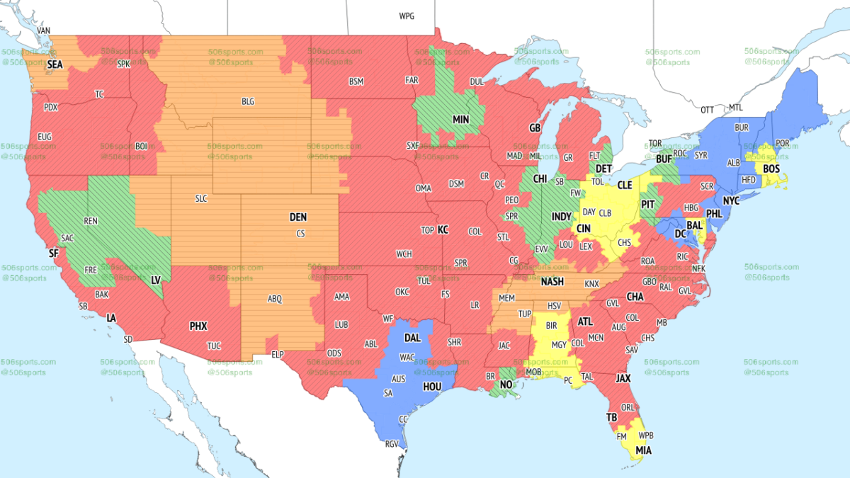 NFL Week 10 TV coverage maps
