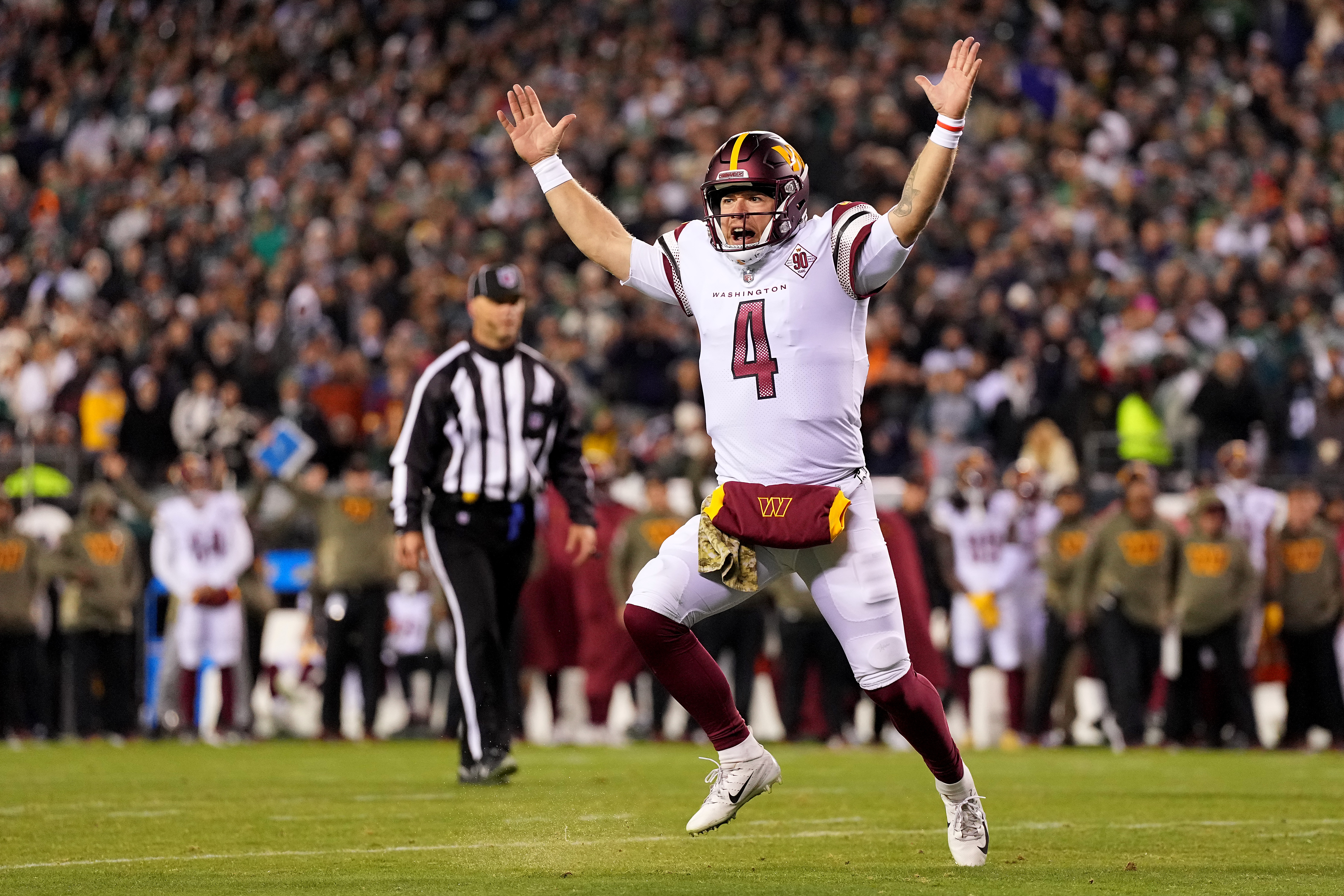 Commanders QB Taylor Heinicke has picked his next pair of Jordans after beating Eagles