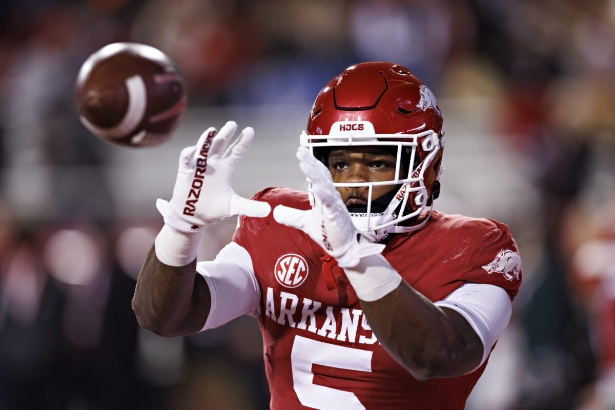 Watch: The good times roll…and Rocket as Sanders scores Arkansas’ fourth TD of half