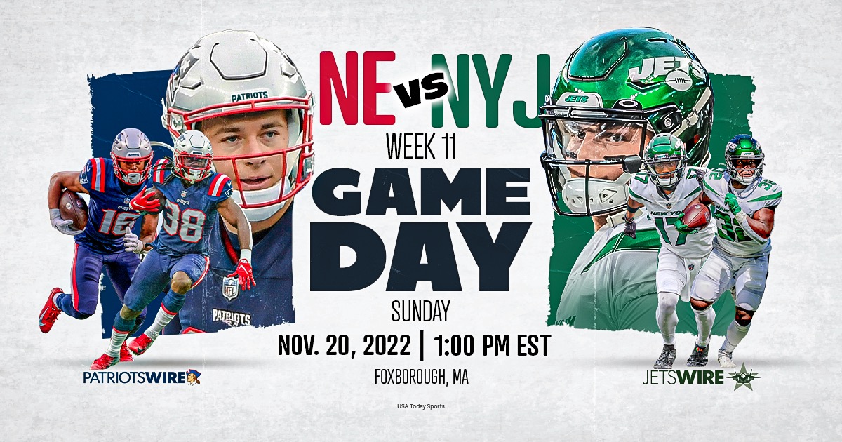 Jets vs. Patriots live stream, viewing and game info for Week 11