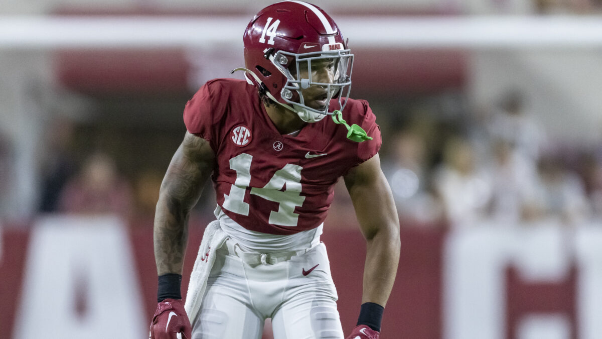 LOOK: Brian Branch hauls in Alabama’s second interception of the day